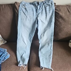 American Eagle Outfitters Light Blue Straight Leg Jeans